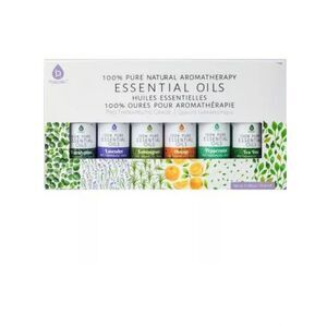 Pursonic 100% Natural Aromatherapy Essential Oil Set Of 6
